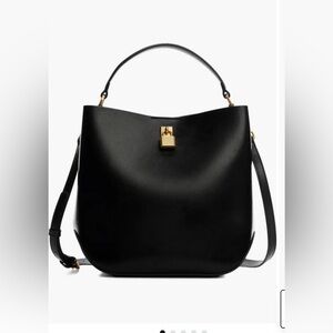 🖤 Mango Padlock Faux Leather Shopper Bag | Black & Gold 🖤